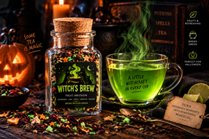 Halloween Witch's Brew kleurt gifgroen